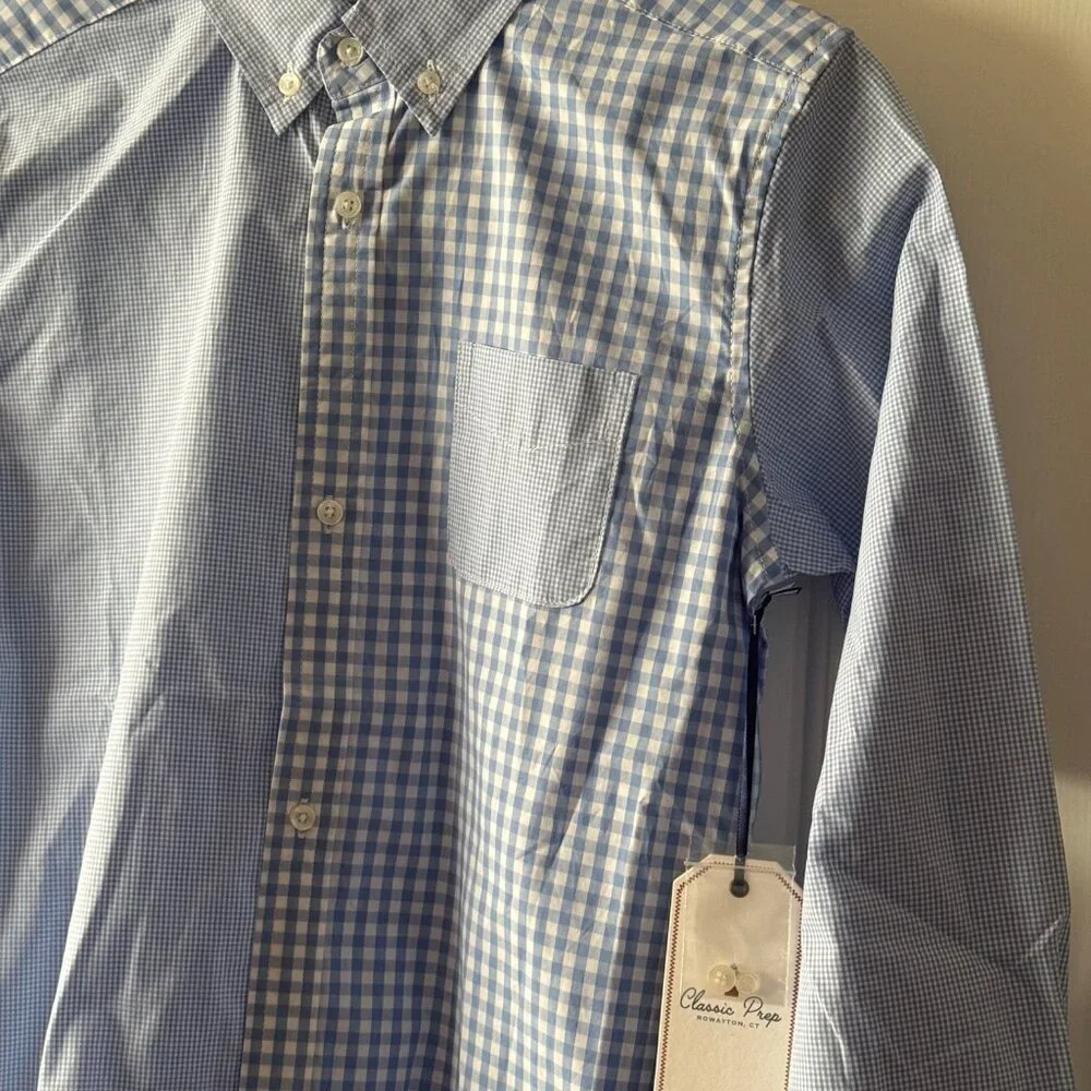 New Classic Prep Boys Owen Long Sleeve Button Down Bloomsbury Party Plaid 14